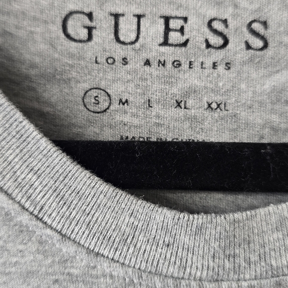 GUESS Men's Black and Gray Striped Shirt - Picture 3 of 4